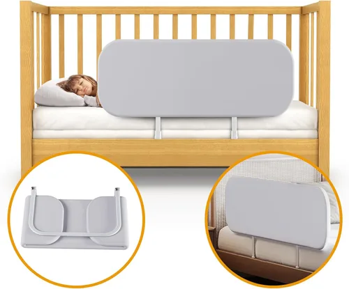 Miniatura 7 de Rieles de cama para niños pequeños para viajes, barandilla de cama portátil para cuna, camas individuales, queen, matrimonial, king, fácil