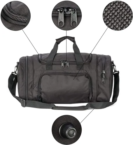 Miniatura 8 de Bolsa de gimnasio para hombres y mujeres con compartimento para zapatos, deporte, fin de semana, viajes, durante la noche, bolsa de transporte