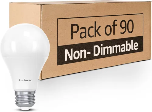 Miniatura 9 de Paquete de 24 bombillas LED A19, 9 vatios [equivalente a 60 W], luz blanca diurna de 5000 K, bombilla base E26, no regulable, bombillas de 800 lm