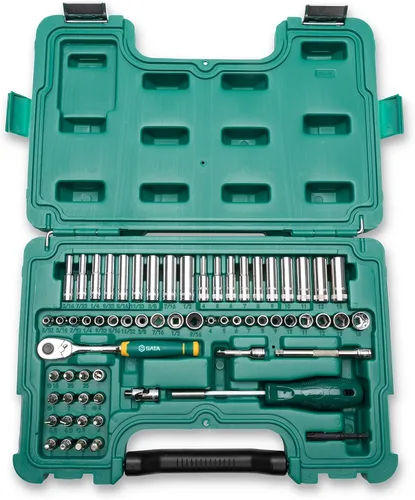 Miniatura 2 de SATA ST09543G - Juego de herramientas mecánicas de 149 piezas SAE y métrico Trinquete de 72 dientes de 1/4" y 3/8" de transmisión Enchufes