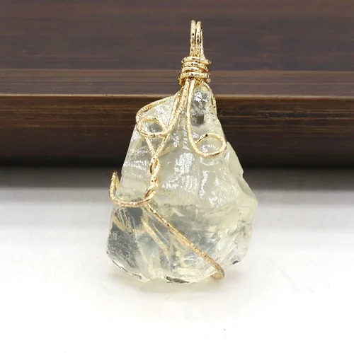 Miniatura 5 de LHJ 6 colgantes de cristal natural crudo irregular, piedra de energía curativa de Reiki, envueltos en cobre para hacer joyas, collares, meditación