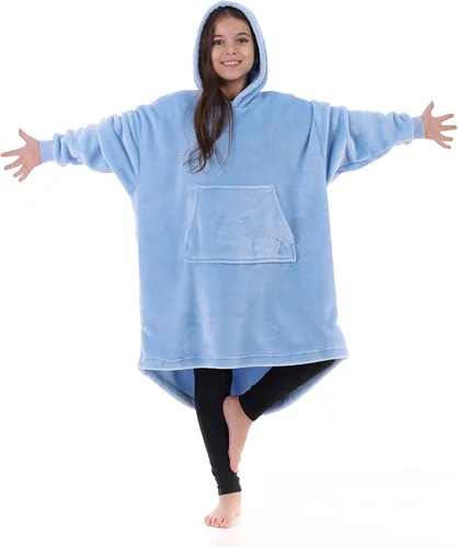 Miniatura 9 de THE COMFY Dream Jr para niños Manta portátil de forro polar de microfibra ligera con capucha y bolsillo Visto en Shark Tank Niños Sherbert