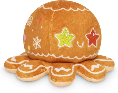 Miniatura 2 de TeeTurtle - El Peluche de Pulpo Reversible Original - Azul Claro + Azul Oscuro - Lindos Animales de Peluche Sensoriales Fidget Que Muestran Tu