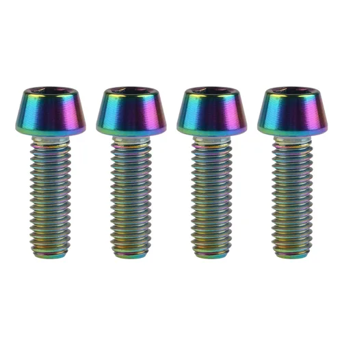 Miniatura 108 de Titanio Ti M6 x 10 16 18 20 25 30 35 40 45 50 55 60 2.559 in Allen - Tornillos hexagonales de 2.559 in, tornillos cónicos, paquete de 4