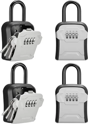 Miniatura 8 de Puroma Caja de Seguridad, Caja de Llaves con Cerradura de Montaje en Pared y Caja de Seguridad Portátil con Código Reiniciable, Caja de Seguridad