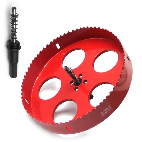 Miniatura 18 de Utoolmart Sierra de taladro bimetal profesional de acero inoxidable, 0.984 in de profundidad de apertura con mango triangular (2.953 in)
