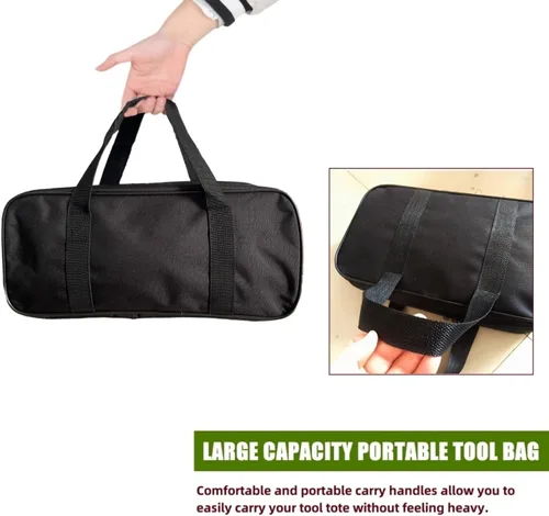 Miniatura 5 de BLIRITEL Bolsa de herramientas de boca ancha de 13 pulgadas, bolsa de herramientas Oxford impermeable, organizador de herramientas de gran capacidad