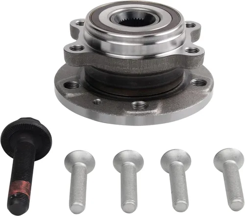 Miniatura 2 de TRQ - Conjunto de rodamiento y cubo para rueda con kit de herramientas compatible con TT Golf Passat Jetta