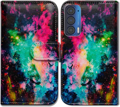 Miniatura 20 de Bcov Funda para Motorola Edge 2021, funda de piel con tapa para teléfono móvil con ranura para tarjeta y soporte para Motorola Moto Edge 2021