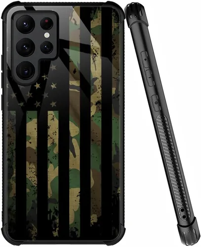 Miniatura 61 de ZHEGAILIAN Funda compatible con Samsung Galaxy S22 Ultra, funda de vidrio orgánico para niñas, mujeres y hombres, diseño de cuatro esquinas, Cabeza