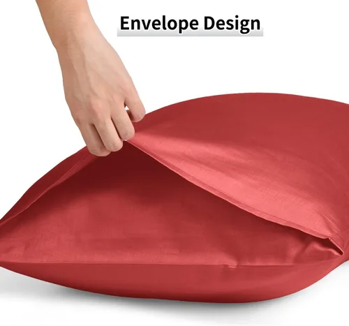 Miniatura 109 de Warmstar Juego de 2 fundas de almohada de algodón de tamaño estándar, fundas de almohada de 600 hilos de 20 x 26 pulgadas, fundas de almohada