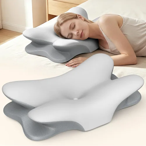 Miniatura 8 de Almohada Cervical para el Cuello para Alivio del Dolor - Almohada Ergonómica para Quienes Duermen de Lado para Soporte del Cuello, Almohadas