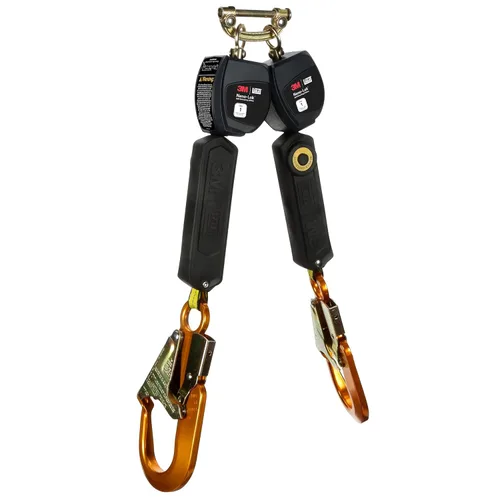 3M™ DBI-SALA® Nano-Lok™ Personal Twin-Leg Autorretráctil Lifeline, gancho de aluminio Web, 3100548, 6 pies, Clase 1, ANSI