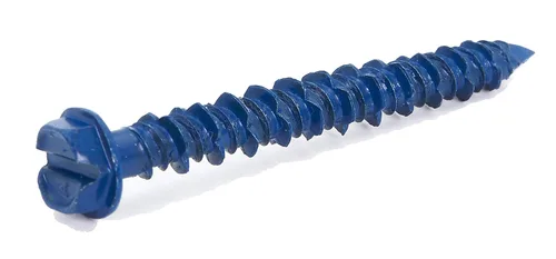 CONFAST Anclaje de tornillo de hormigón con cabeza hexagonal de 3/16 x 2-1/4 pulgadas con broca para anclar a mampostería, bloque o ladrillo (100