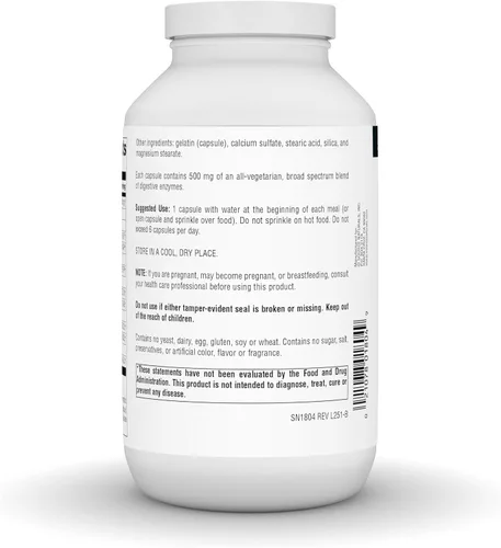 Miniatura 4 de Source Naturals Essential Enzymes - Suplemento de enzimas múltiples bio-alineadas de 500 mg, defensa herbaria para digestión, gases, estreñimiento