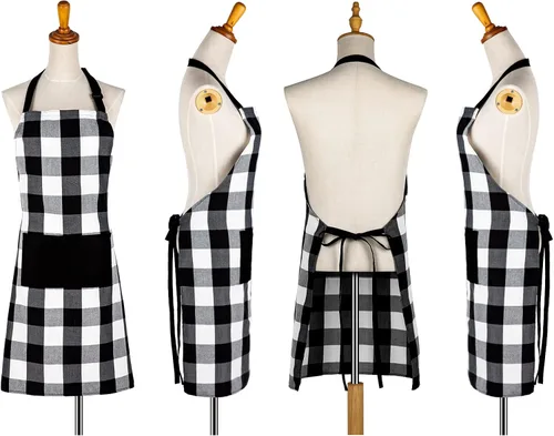 Miniatura 2 de Jubatus Delantales Buffalo Check, negro y blanco Check