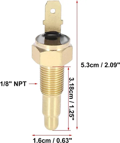 Miniatura 7 de Adaptador de acoplamiento de extremo de manguera de agua en línea para radiador de motor, 1/8" pulgada NPT, kit de cableado de termostato de puesta