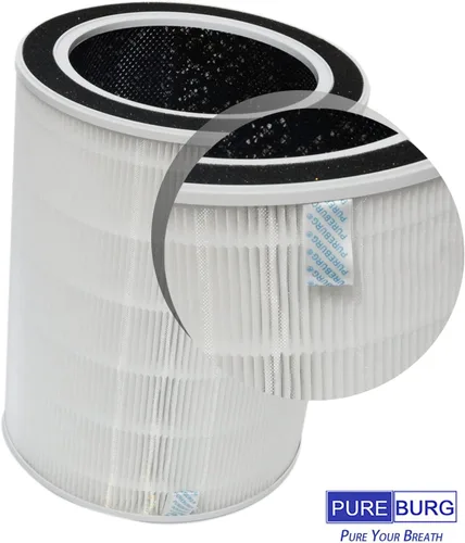 Miniatura 2 de PUREBURG NDAP-01 Filtro de repuesto compatible con Hestom NDAP-01 NDAP-02 Home HEPA purificadores de aire Parte VK-6052, H13 HEPA 4 etapas