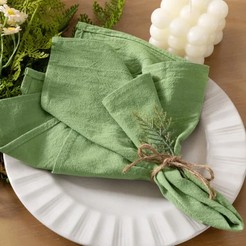 Miniatura 10 de Socomi Servilletas de tela beige de verano, lavables, reutilizables, a granel, de lino, algodón, juego de 4 servilletas de 17 x 17 pulgadas