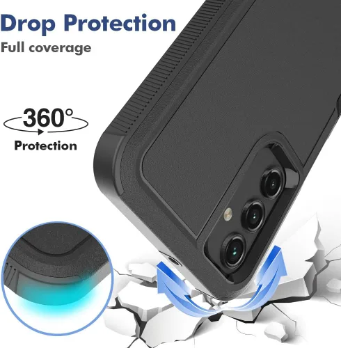Miniatura 2 de Funda para Samsung Galaxy A15 5G: Funda protectora de doble capa resistente de servicio pesado para teléfono celular a prueba de golpes rugosa