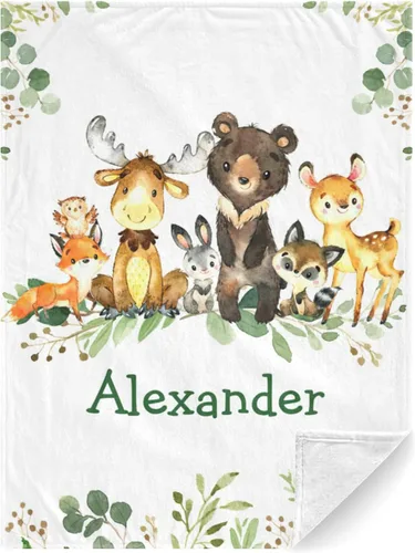Miniatura 11 de Manta de bebé personalizada con nombre, manta de bebé personalizada para niñas y niños, aventura espera cosas, manta para guardería, manta de oso