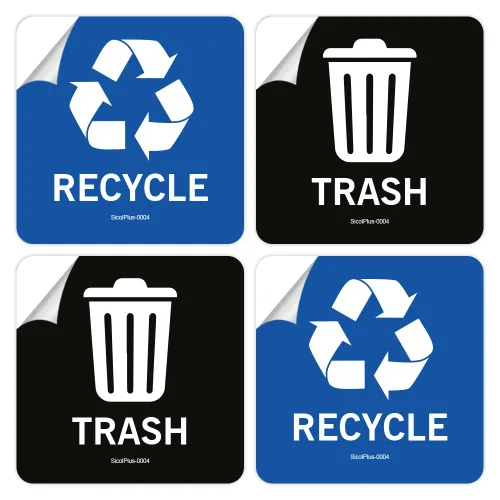 Miniatura 8 de Calcomanías de reciclaje, calcomanías de papelera de reciclaje y calcomanías para papeleras con protección UV, calcomanías de vinilo autoadhesivas