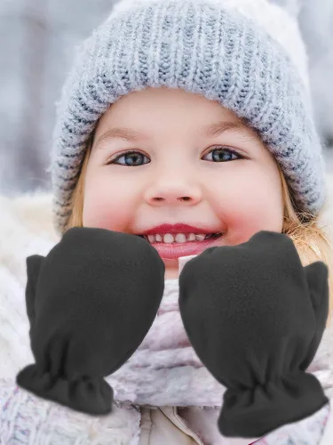 Miniatura 2 de SATINIOR - Guantes de forro polar para niños (3 pares)