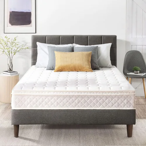 Miniatura 10 de Best Price Mattress Colchón híbrido de 10 pulgadas, superficie firme, espuma de soporte, resortes ensacados, espumas y telas certificadas como