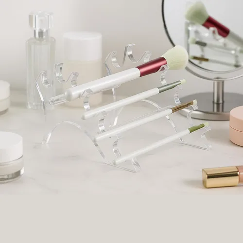 Miniatura 6 de AMT - Soporte acrílico para bolígrafo, pantalla de maquillaje transparente, grueso y resistente, soporte organizador para brochas de maquillaje