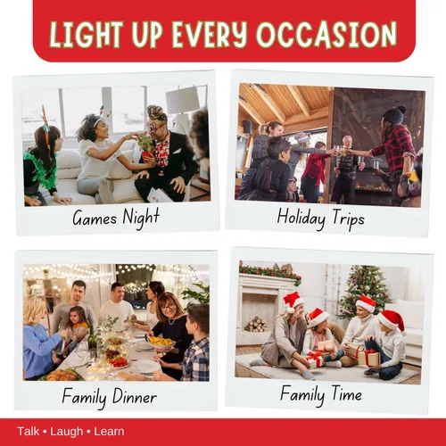 Miniatura 6 de WORD TEASERS Santa's Secrets - Juego de preguntas familiares con tarjetas de conversación de vacaciones y juego de fiesta, 150 cartas de trivia