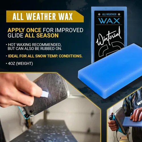 Miniatura 4 de Winterial Snowboard and Ski Tuning Kit, with Iron, All-Temp Snowboard Wax, Angled Edge Tuner File