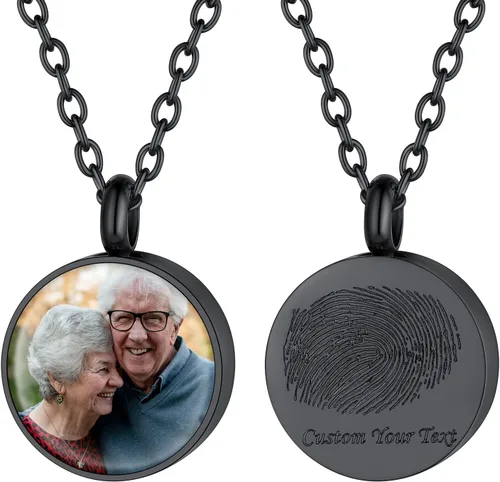 Miniatura 158 de FindChic Collares personalizados con urna para cenizas, barra vertical, gato, luna, reloj de arena, garra de perro, acero inoxidable, chapado en oro