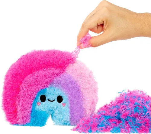 Miniatura 3 de Fluffie Stuffiez Rainbow - Peluche coleccionable grande de 11 pulgadas, desembalaje sorpresa con ASMR abrazable Fidget DIY Fur Pull, pelusa