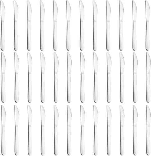 Miniatura 8 de Juego de cuchillos de mantequilla de 36 piezas, cuchillo de mantequilla de 9 pulgadas, juego de cuchillos de cena de acero inoxidable de grado