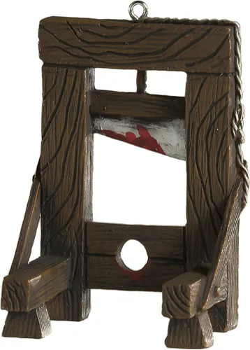 Adorno de guillotina sangrienta, accesorio aterrador y decoración para Halloween, Navidad, fiestas y eventos, por HorrorNaments