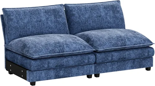 Miniatura 25 de Homall Sofá Seccional Modular de 80", Sofá Biplaza con Cojín de Doble Capa, Combinación DIY de Chenille Profundo Sofá Nube de 2 Asientos para Sala