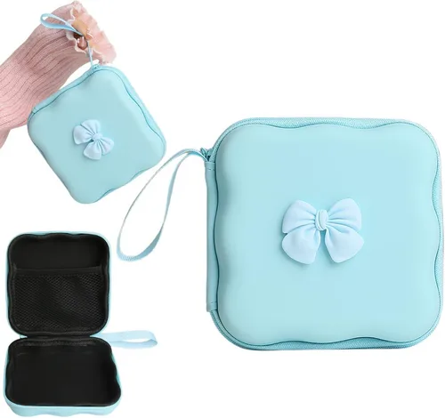 Miniatura 10 de Funda de almacenamiento para cargador, diseño de ondas, protector de cargador de viaje, organizador de cables para auriculares, caja