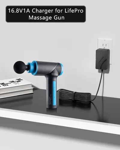 Miniatura 2 de VHBW 16.8V 1A Charger for Massager, Compatible with LifePro Sonic, Sonic Mini, Sonic Pro,Fusion X, Sonic Pro Handheld Percussion Massage Gun