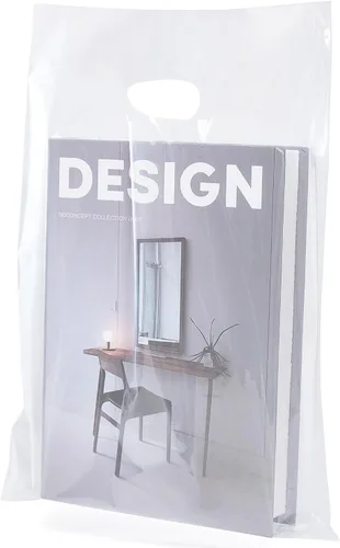 Miniatura 10 de Infinite Pack 100 bolsas de plástico transparentes con asas de 12"x15" 1.25Mil de espesor, bolsas brillantes de venta al por menor y de compras