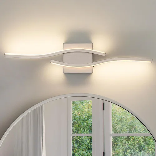 Miniatura 12 de Joossnwell Lámpara de tocador de baño, moderna lámpara de baño sobre espejo de 31.5 pulgadas, barra de luz negra regulable 5CCT, luces LED de Negro