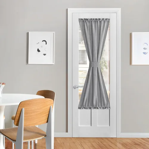 Miniatura 111 de NICETOWN - Cortinas transparentes para puerta de ventana, tratamiento de ventana lateral para puertas estrechas de vidrio/cocina/puerta delantera