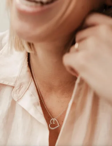 Miniatura 3 de ITS4YEO 925 Sterling Silver Infinity Heart Pendant Initial Necklaces Silver Necklace Zircon Pendant Necklaces for Women Jewelry Gift for Women Wife