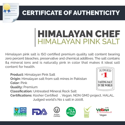 Miniatura 8 de Himalayan Chef Grano fino de sal rosa, 8 onzas