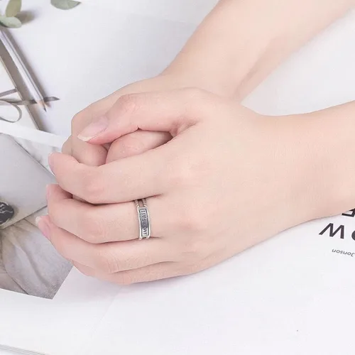 Miniatura 46 de CANDYFANCY Anillo de nudo celta de plata de ley 925 abierto para el dedo medio nudillo para mujer, tamaño ajustable 4-7
