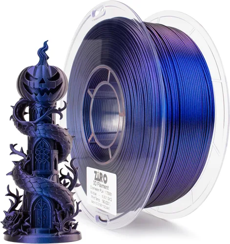 Miniatura 40 de ZIRO - Filamento para impresora 3D, 1.75mm de polilactida brillante con destellos, Serie Camaleón, efecto brillante con destellos, carrete de 1kg
