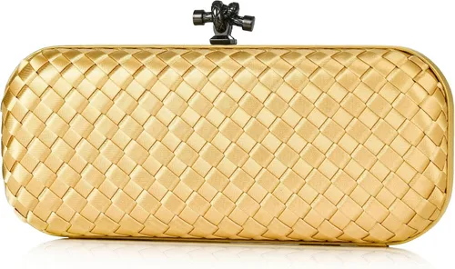 Bolso de mano de noche tejido para mujer, elegante bolso cruzado con cadena desmontable para boda, fiesta de graduación