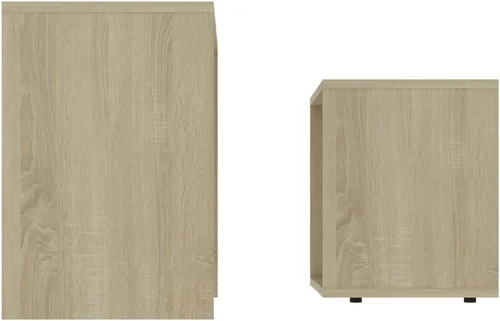 Miniatura 5 de Mesa auxiliar, mesa de centro cuadrada adecuada para sala de estar, oficina, balcón, estudio, juego de sala de estar familiar, roble Sonoma de 18.9