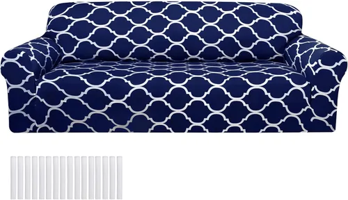 Miniatura 12 de Peryiter Juego de 3 fundas para sofá para sala de estar, fundas para muebles de sofá y sillones, funda para sillón con brazos, protector de muebles