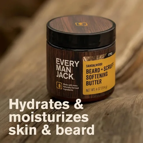 Miniatura 4 de Every Man Jack Mantequilla para Barba - Fragancia Sutil de Sándalo - Hidrata y Estiliza las Barbas Secas y Rebeldes Mientras Alivia la Picazón