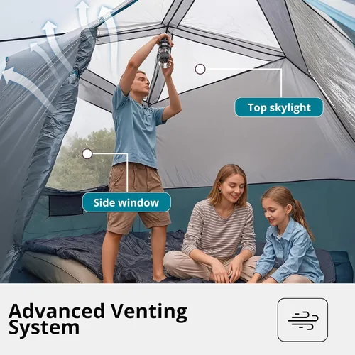 Miniatura 5 de CAMEL CROWN 4/6 Person Instant Cabin Tent, Pop Up Windproof Tents for Camping, 60-Second Setup Family Tent with Carry Bag for Outdoor Hiking Azul